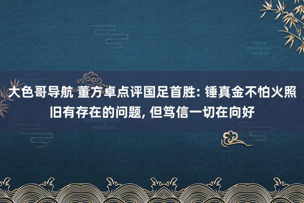 大色哥导航 董方卓点评国足首胜: 锤真金不怕火照旧有存在的问题， 但笃信一切在向好