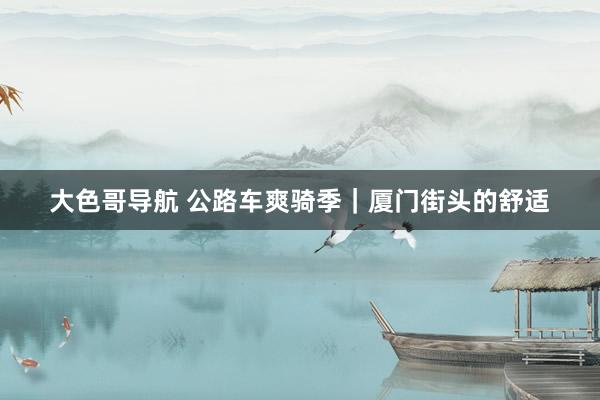 大色哥导航 公路车爽骑季｜厦门街头的舒适