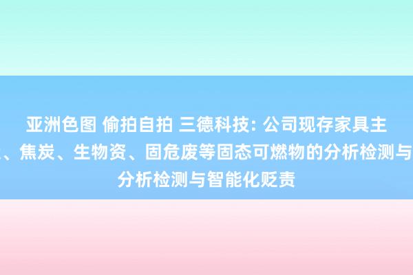亚洲色图 偷拍自拍 三德科技: 公司现存家具主要用于煤炭、焦炭、生物资、固危废等固态可燃物的分析检测与智能化贬责